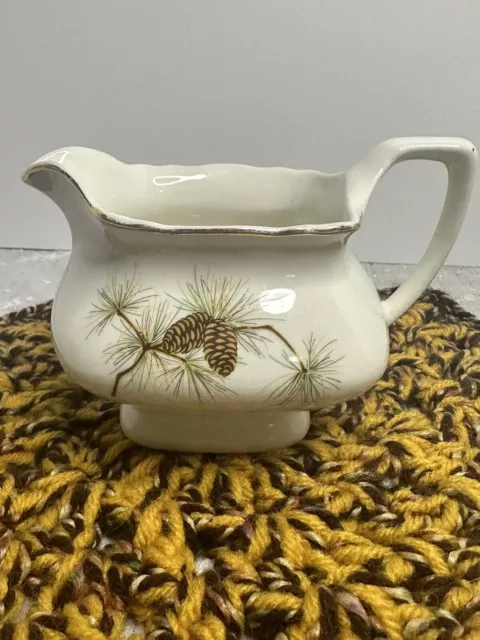 Vintage MCM WS GEORGE Creamer Pitcher Pine Cones