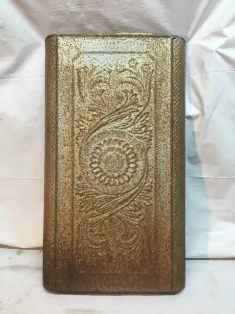 Antique Architectural Salvage 23x13 Cast Iron Decorative Stove Door Plate