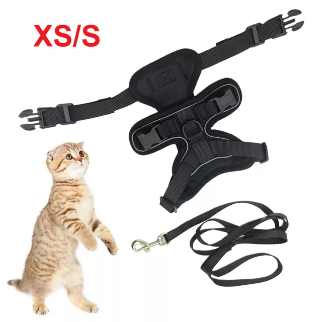 Cat Dog Harness & Leash Walking Escape Proof Adjustable Reflective Vest Harness