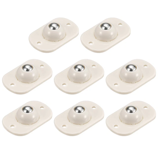 Self Adhesive Caster Wheels, (8Pcs/ White) Mini Swivel Paste Universal Pulley
