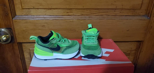 Nike Waffle One Electric Green Size 5C Toddler Kids DC0479-300 Preowned no box