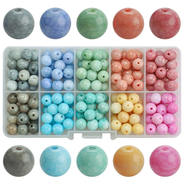 200 Pcs Round Spacer Bead Crystal Beads Friendship Bracelet Spacer Beads