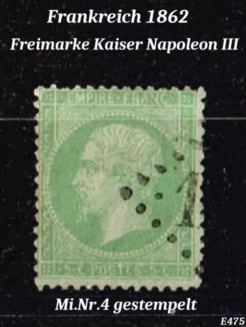 FRANKREICH 1862 Freimarke Kaiser Napoleon(E475)