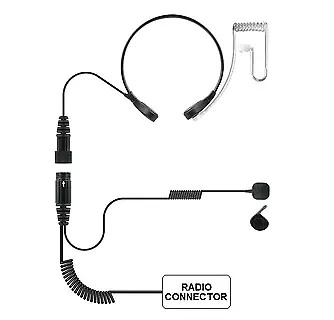 TAPaulk Tactical Throat Microphone w/ small finger PTT Motorola Kenwood JH-314-1