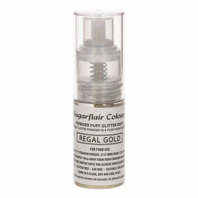 Colorante Alimentare Spray Glitter Oro Regale Sugarflair  in boccetta richiud.