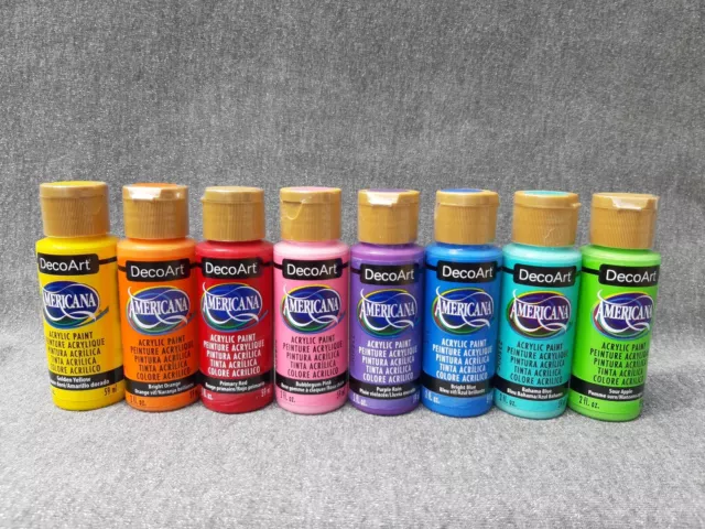 DecoArt Americana Regenbogen SET Acrylfarbe 8 x 59ml verschiedene Farben