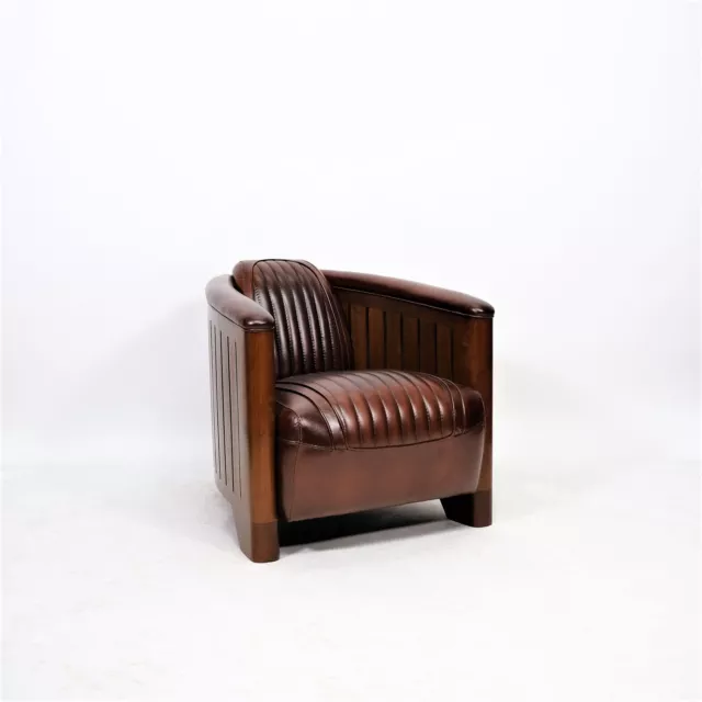 "Celeste" Lounge Relax Designer Art Deco Leather Chair Cigar Vintage Club Chair