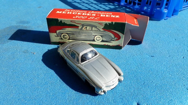 Miniature QUIRALU 1/43 Mercedes 300SL - Réédition Louis Surber - Métal Crème