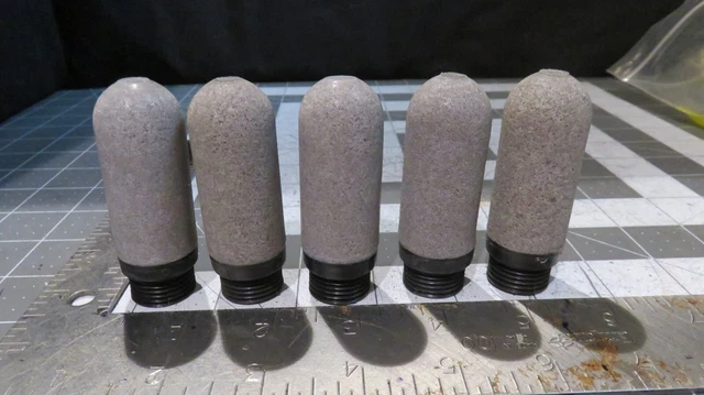 5pc PCS Plastic Mufflers Silencers Filters 3/4"-14 Straight Thread NOT NPT