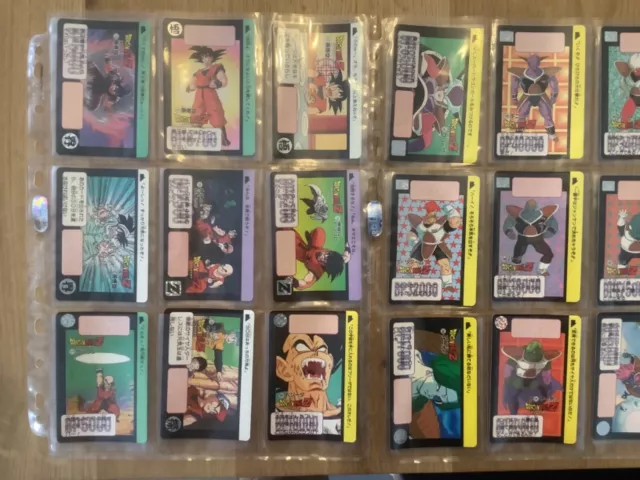 Cartes Carddass Hondan dbz Reg Set Part 5 TBE Japan 1990