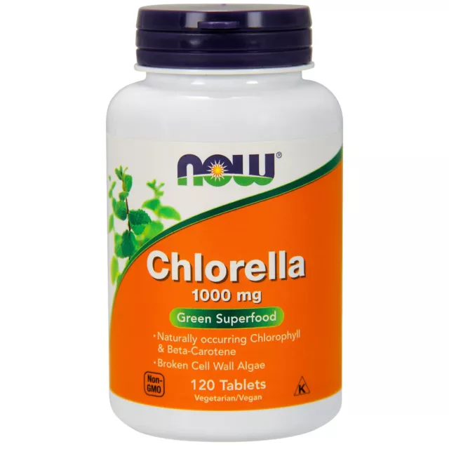 NOW Foods Chlorella 1000 mg, 120 Tablets