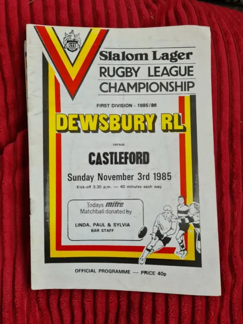 Dewsbury vs. Castleford - 3/11/1985