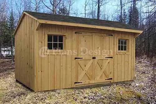 8' x 14' Utility Garden Saltbox Roof Style Shed Plans #70814