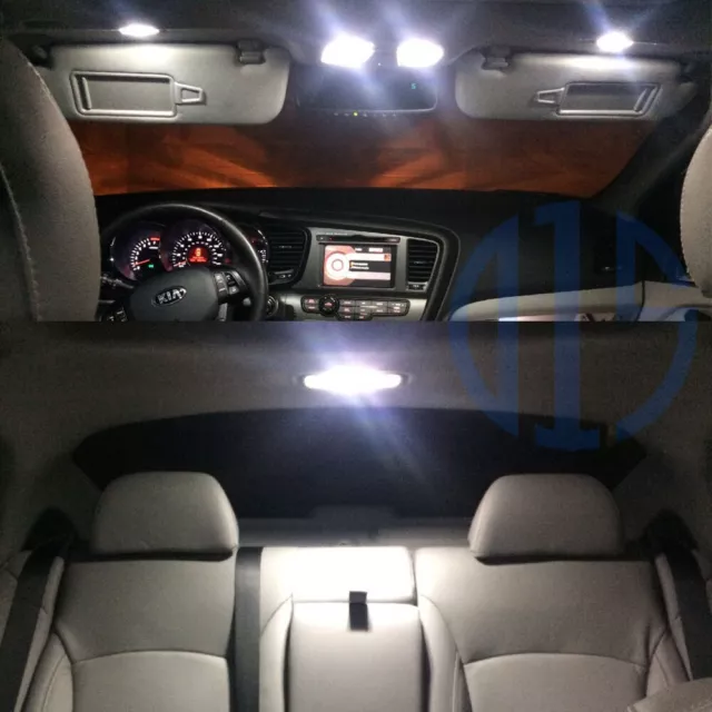 10x White LED Interior Package License Plate Light for 2011-2017 2018 Kia Optima