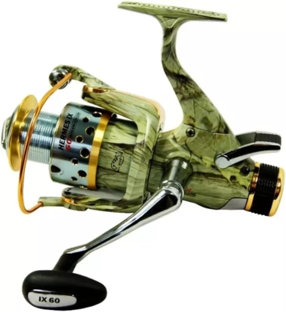 mulinello hermes 6000 mimetico carpfishing ledgering feeder tp