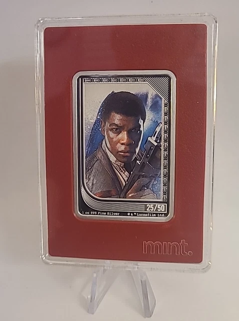 Rare! 2023 1Oz Silver Niue Star Wars Mint Trading Coin Finn Nzm
