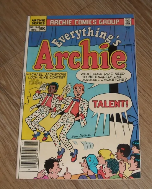EVERYTHING's ARCHIE COMICS # 114 November 1984 NEWSSTAND MICHAEL JACKSON