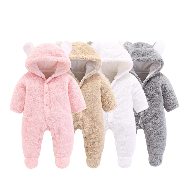 Regno Unito neonato bambino bambina bambini orso con cappuccio tuta abiti 2