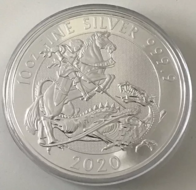 Silbermünze 10 oz Großbritannien - St. Georg der Drachentöter 2020