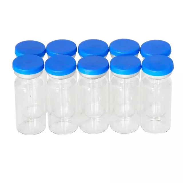 Transparent 10ml Glass Bottle  Seals Empty Vials Lab Sample Vial for 10Pcs Lab