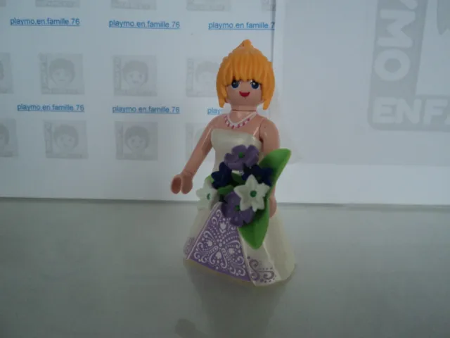 PLAYMOBIL city life town femme mariée robe blanche bouquet du set 9229