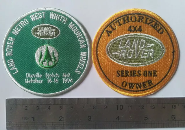 2Pcs Land Rover Series 1 2 A CLUB BADGE VINTAGE CLASSIC PARTS FOR SALE 2a