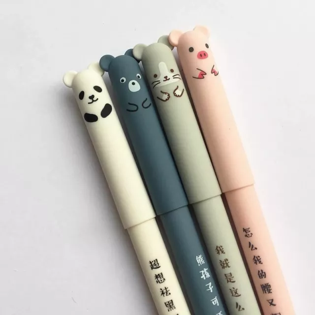 4 Teile/Set Dose Bär Katze Maus Löschbar Gel Pen Schule Büro Vorräte Stationery