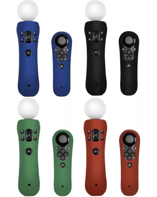 4x PACK Set Silikon Skin Schutz-Hülle für Sony PS Move VR Controller PS3 PS4 PS5