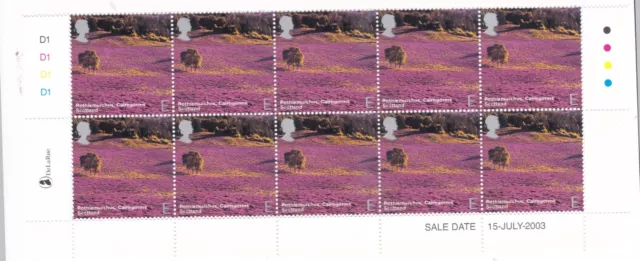 Unmounted new 10 x E stamps face value £25.00