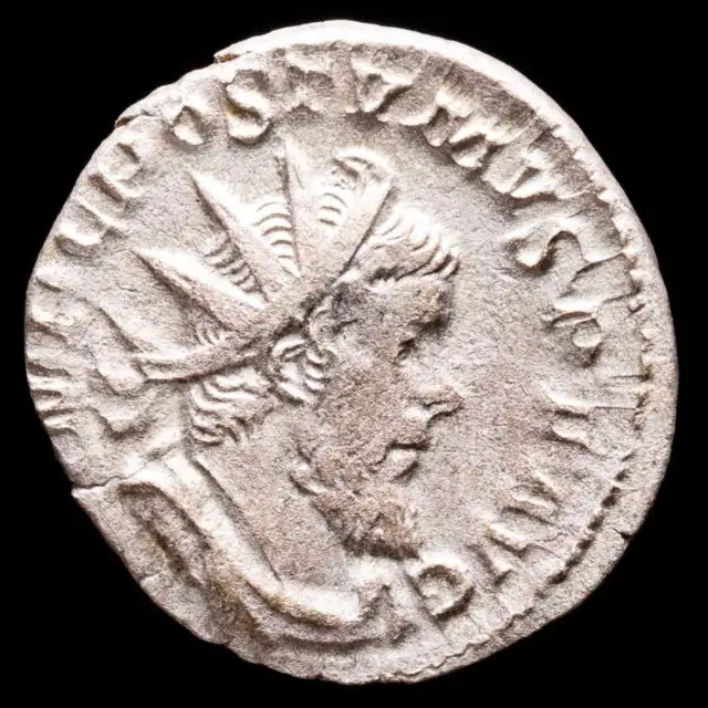 *Lucernae* Postumo 260/9 dC. Antoniniano Trier PM TR P COS II P P Marte (1040)