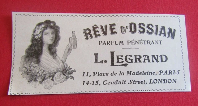 Advertising Pub Vintage Publicite Ancienne Advert 29.2 Reve D'ossian L. Legrand