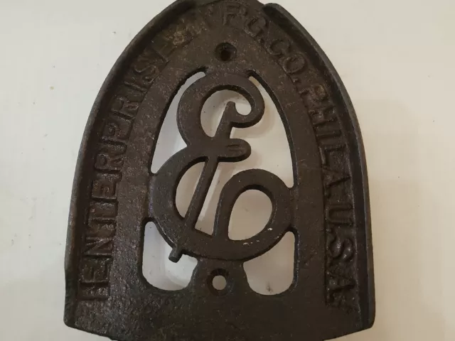 Vintage Enterprise Mfg. Co. Philadelphia PA Iron Trivet Cast Iron