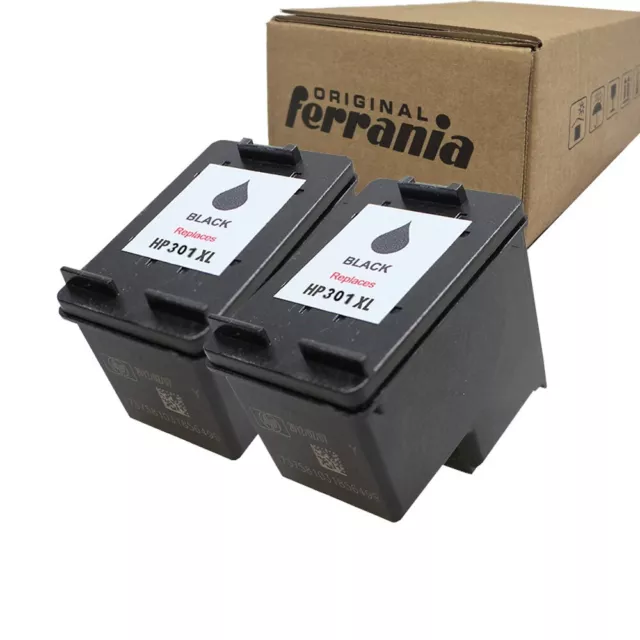 2 Cartucce Rigenerate HP301XL Black per Deskjet 2510 ENVY 4500 Officejet 4630