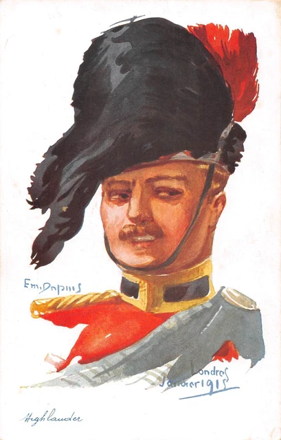 CPA GUERRE / ILLUSTRATOR E.m.DUPUIS NOS HAIRUS HIGHLANDER 1915