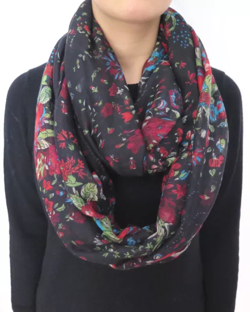 Floral Flower Print Infinity / Long Women's Scarf Lightweight