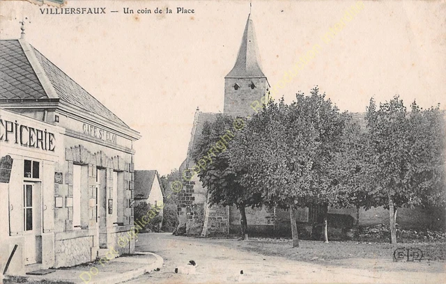 CPA 41100 Villiersfaux One Corner Of La Place Grocery & Coffee St Eloi Edit Eld