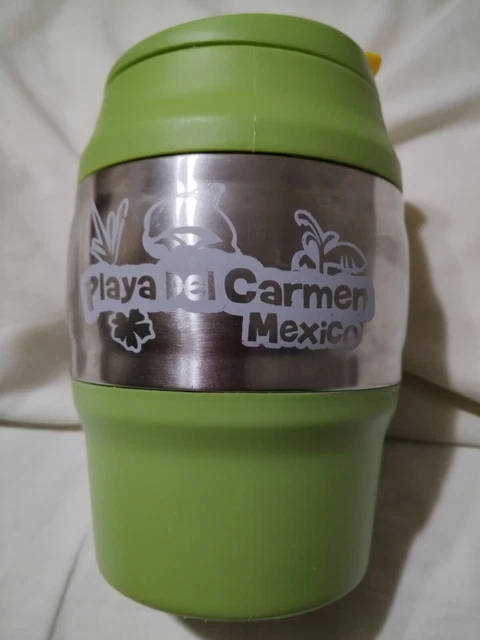 Bubba 20 Oz Travel Insulated Mug w/Handle~Stainless Steel & Green And Yellow