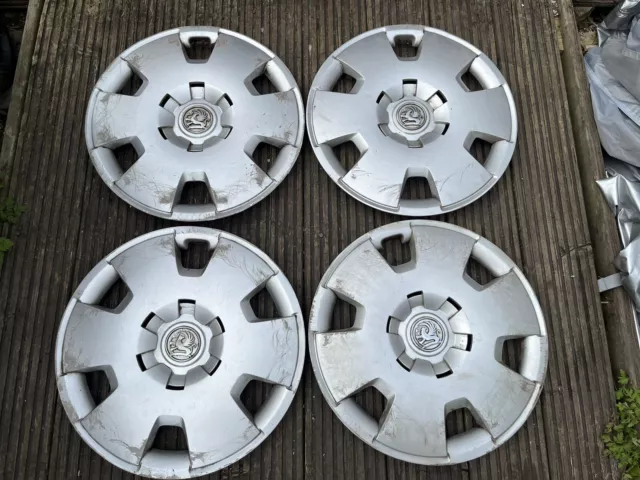 x4 Vauxhall Zafira B Astra H Vectra C 16” Wheel Trims Hub Caps Set Genuine