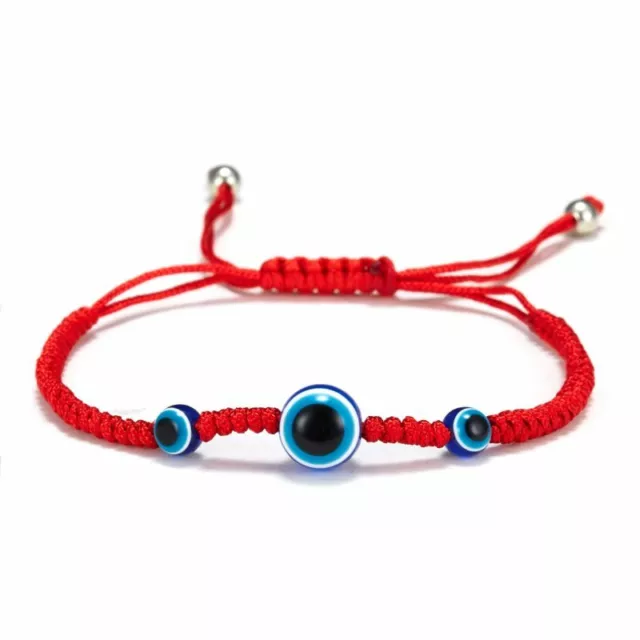 Lucky Evil Eye Beaded Bracelet Handmade Red Rope Adjustable Bangle Jewelry Gift