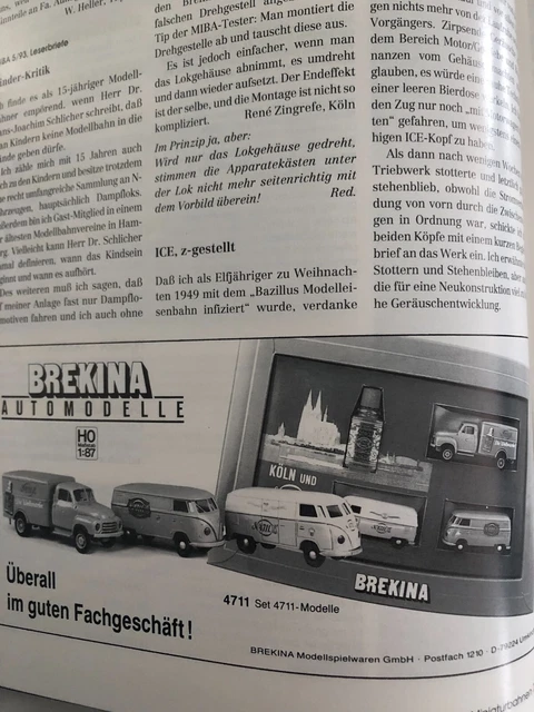 Minaturbahnen Magazin Juli 1993. Vol 8 German Language Model Trains Set 3