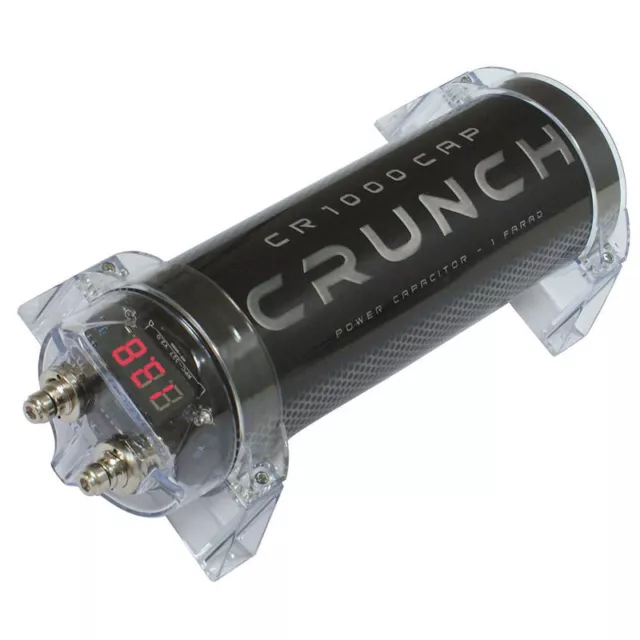 CRUNCH Powercap Puffer Kondensator 1 Farad 1F Cap CR1000CAP PKW Auto Elko CR1000