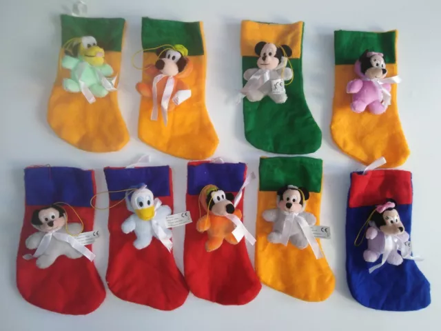 Lotto stock 9 calza befana con peluche Walt Disney cm. 20 art. 946