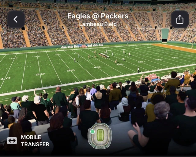 GREEN BAY Packers Philadelphia Eagles Sec 116 fila 37 Lambeau