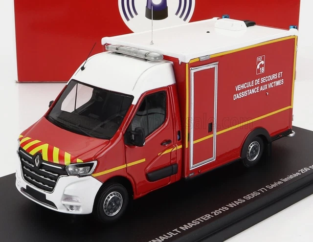 RENAULT MASTER AMBULANCE 2019 WAS VSAV SDIS 47 LOT-ET-GARONNE 1/43 Edition Limitée Véhicule de Collection