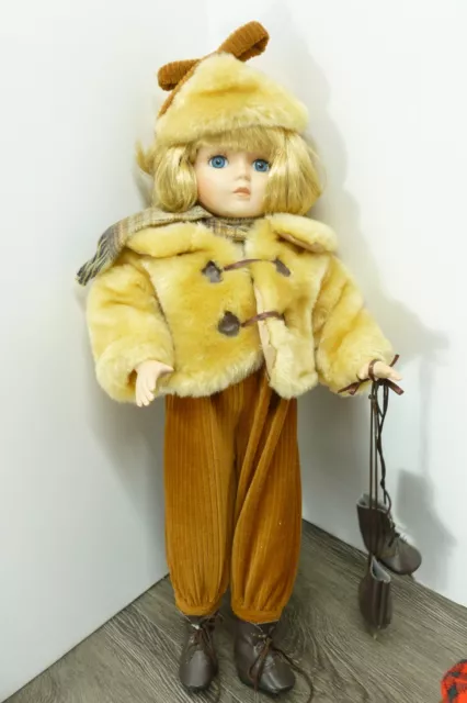 Lot of 11 Bisque Porcelain Cloth Jointed Doll Figurines American Mint DanDee 9