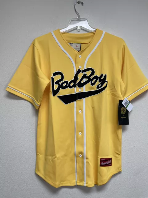 Authentic Invisible Bully BAD BOY Baseball Jersey Notorious BIG Biggie Smalls L