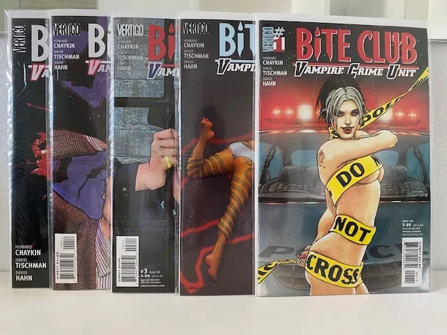 Bite Club Vampire Crime Unit #1-5 Nm+ Complete Set (Dc/Vertigo 2006) *Chaykin*