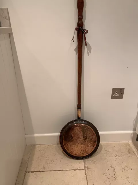 Antique Georgian Copper Quality Bed Warming Pan