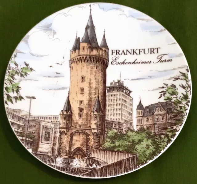 Very Nice 7" Royal Porzellan Bavaria KPM Scenic Display Plate Frankfurt [3]