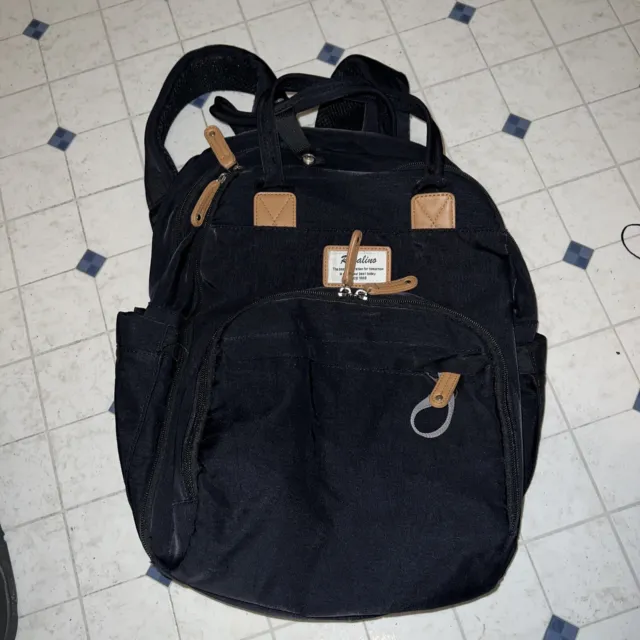 RUVALINO Diaper Bag Backpack - Multifunction Travel BLACK Maternity Baby NEW